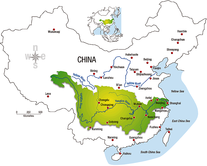 yangtze river map