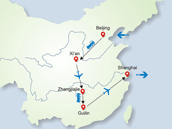 China tour map