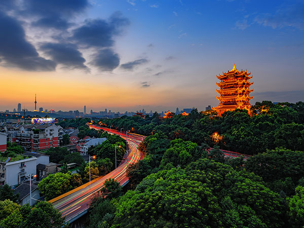 yellow crane tower