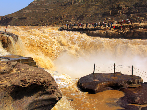 hukou waterfall on yellow river