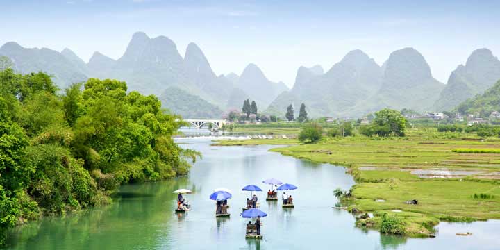 Bamboo Rafting along Yulong River